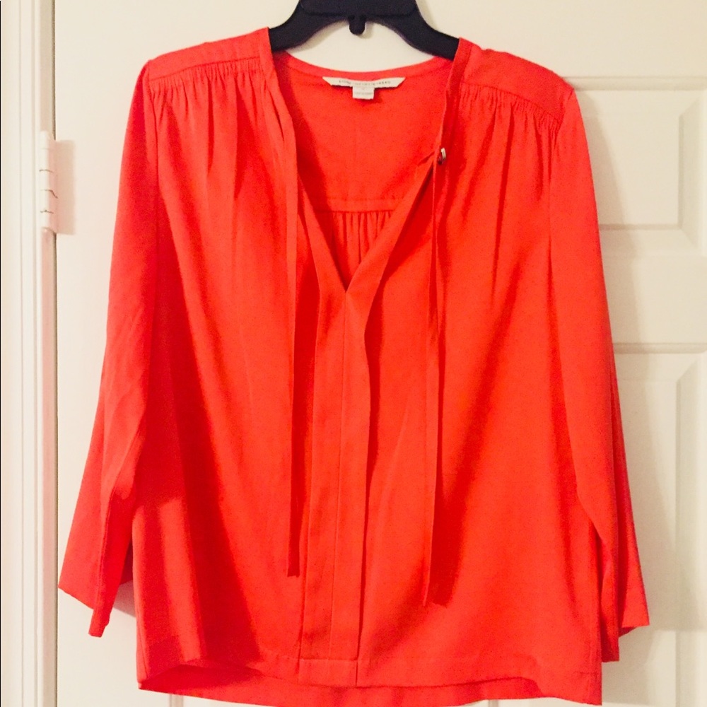 DVF Necktie Silk Blouse